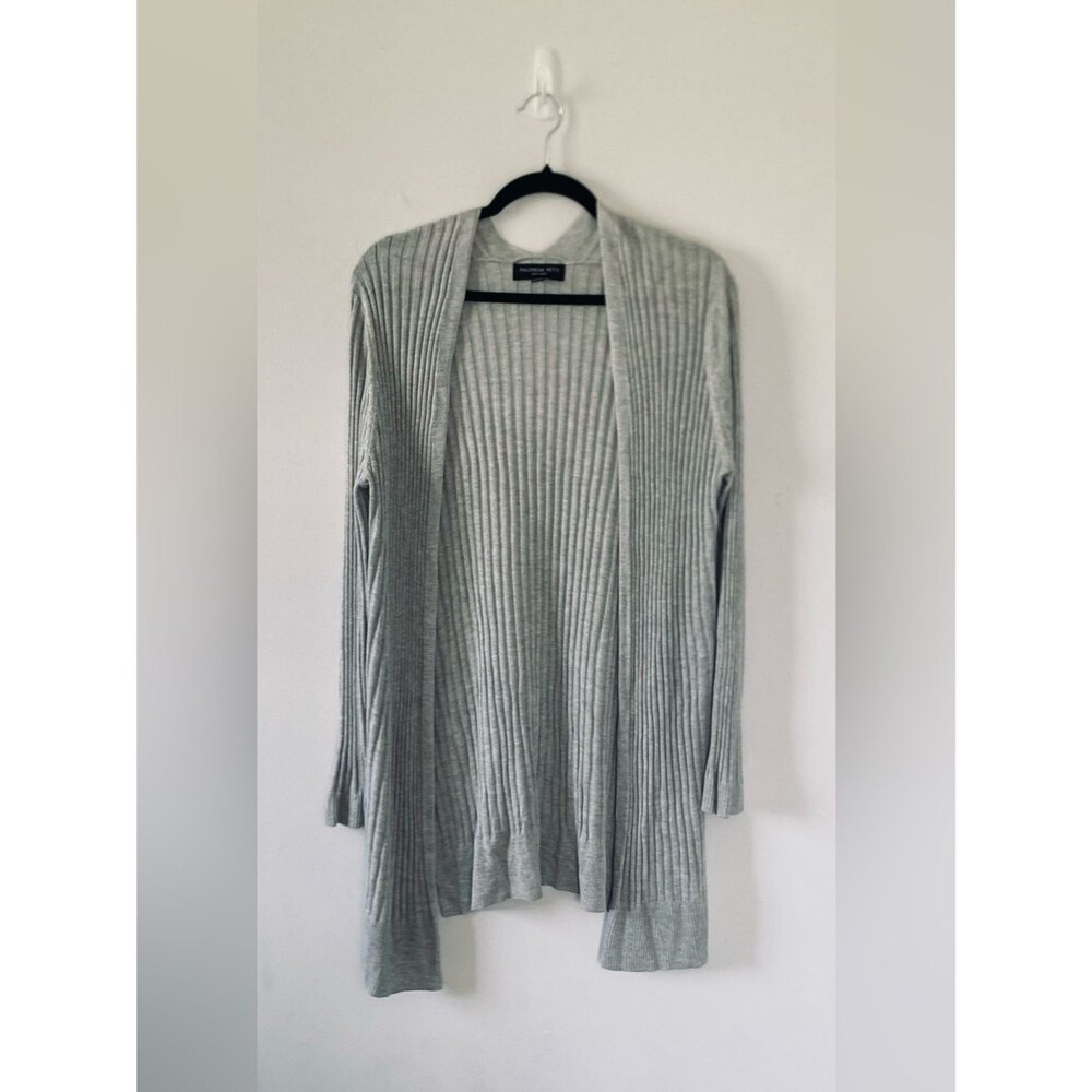 Ribbed Open-Front Women's Cardigan, Minimalist, Quiet Luxury, Soft Office
